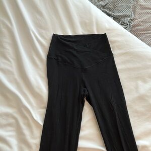 Aerie crossover black flare leggings size small